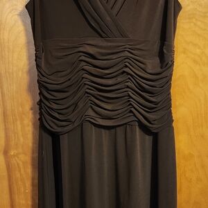 Elegant Brown Ruched Dress